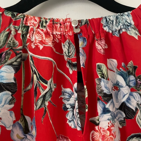 H&M Size 6 Red Flora Crepe Dress - Picture 6 of 11